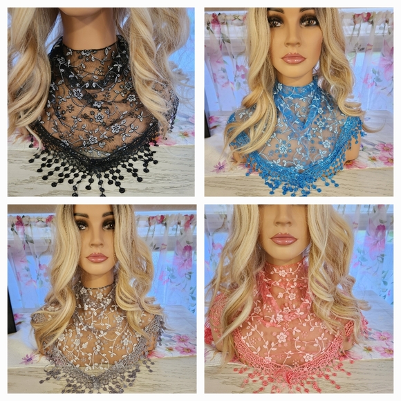 4 Stunning Victorian Style Lace Scarfs - Picture 5 of 9
